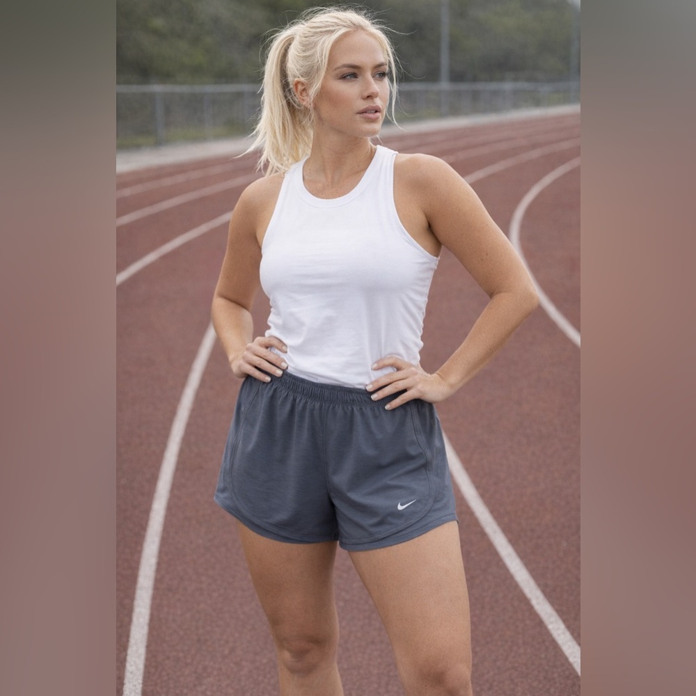 Nike Dri‑Fit XXL Gray Athletic Shorts Sporty Streetwear Y2K Athleisure